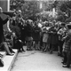 Hillary Rodham (center) attends a student rally at Wellesley College on Oct. 8, 1968.